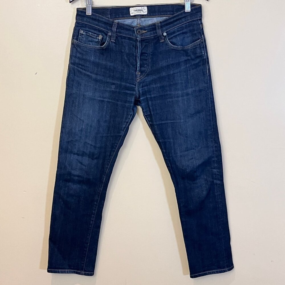 Baldwin Henley Selvedge Button Fly Slim Straight Jeans - Men's Size 31*27